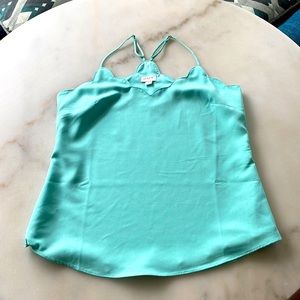 J Crew tank top blouse Aqua